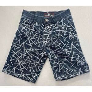 Red Ape Boy Blue Denim Shorts Graffiti Print Chicago Bulls 23 Graphic Red Ape 5M